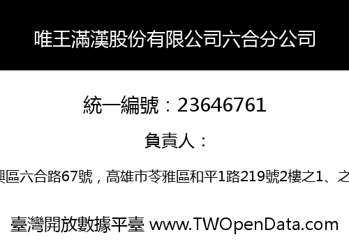 唯王滿漢股份有限公司六合分公司