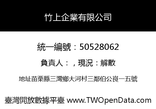 竹上企業有限公司