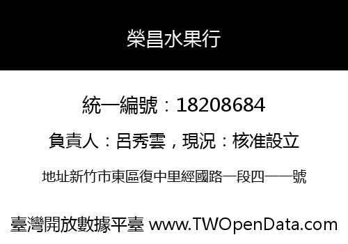 榮昌水果行