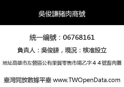 吳俊謙豬肉商號
