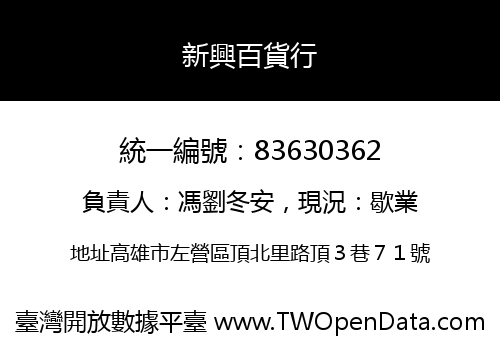 新興百貨行