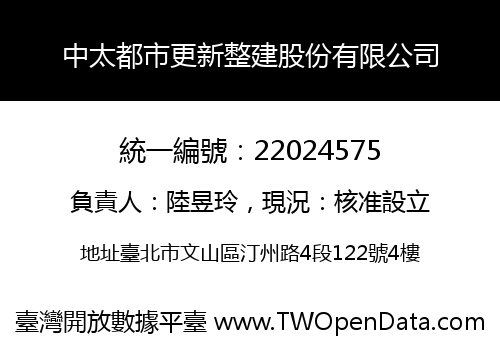 中太都市更新整建股份有限公司