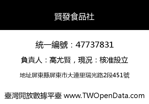 賢發食品社