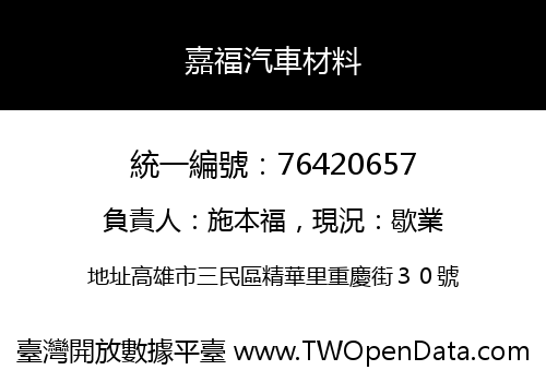 嘉福汽車材料