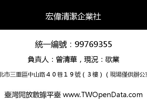 宏偉清潔企業社