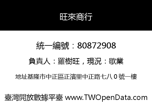 旺來商行
