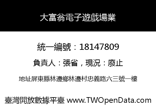 大富翁電子遊戲場業