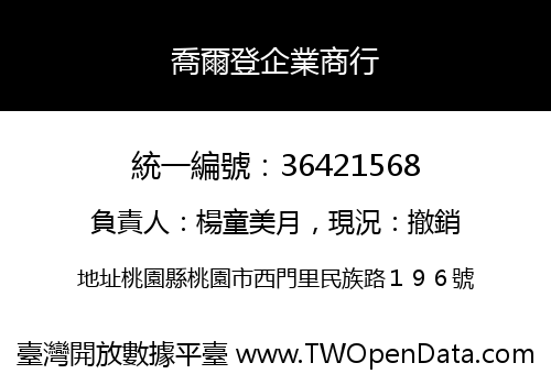 喬爾登企業商行