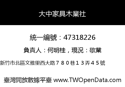 大中家具木業社