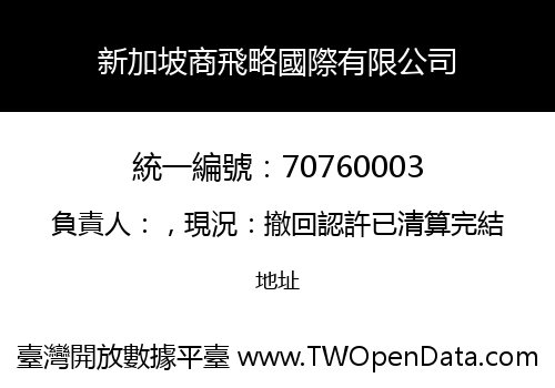 新加坡商飛略國際有限公司