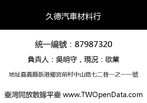 久德汽車材料行