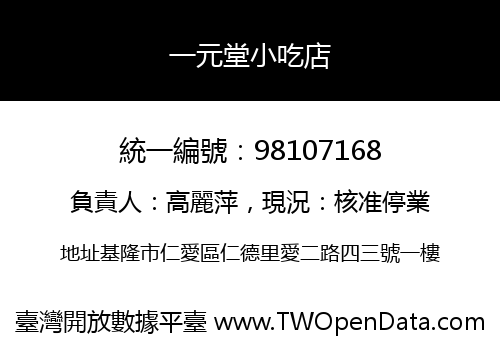 一元堂小吃店