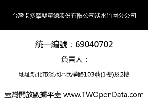 台灣卡多摩嬰童館股份有限公司淡水竹圍分公司