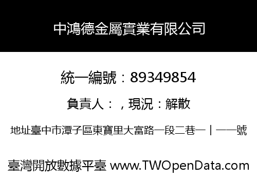 中鴻德金屬實業有限公司