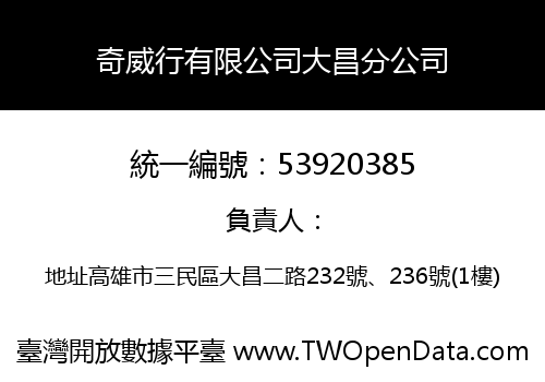奇威行有限公司大昌分公司