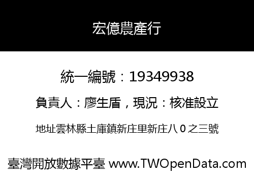 宏億農產行