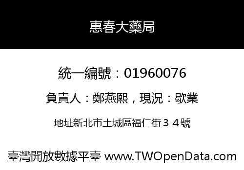 惠春大藥局