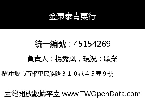 金東泰青菓行