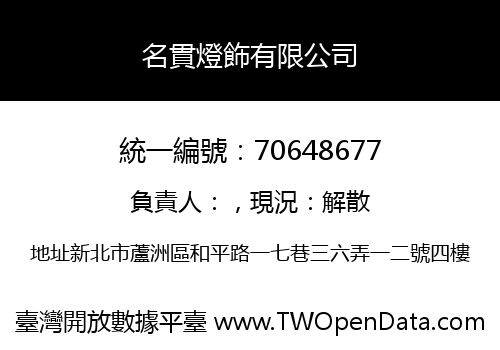 名貫燈飾有限公司