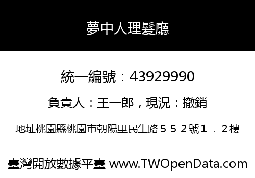 夢中人理髮廳