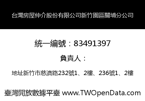 台灣房屋仲介股份有限公司新竹園區關埔分公司