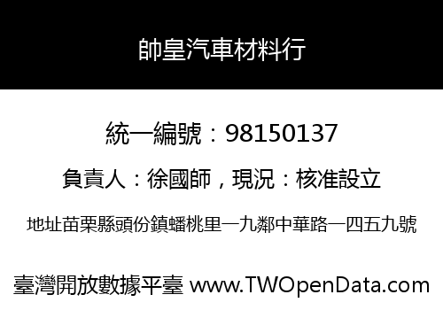 帥皇汽車材料行