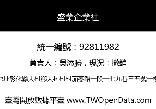 盛業企業社
