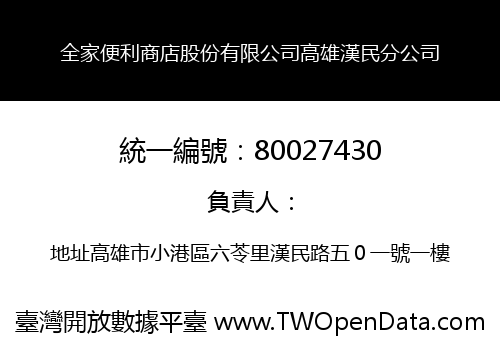 全家便利商店股份有限公司高雄漢民分公司