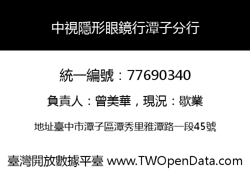 中視隱形眼鏡行潭子分行