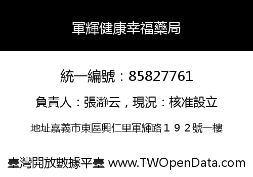 軍輝健康幸福藥局