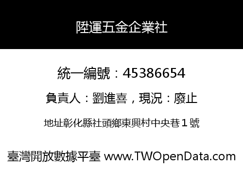 陞運五金企業社