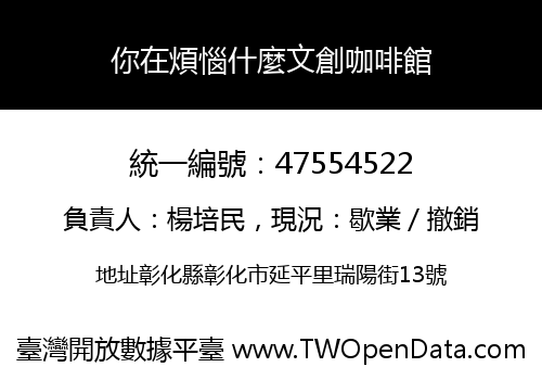 你在煩惱什麼文創咖啡館