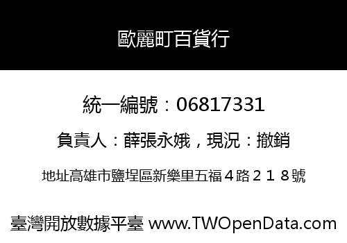 歐麗町百貨行