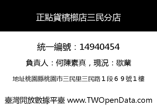 正點貨檳榔店三民分店