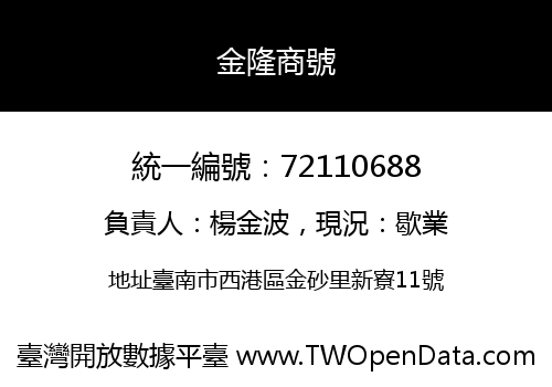 金隆商號