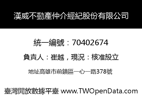 漢威不動產仲介經紀股份有限公司