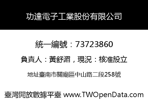 功達電子工業股份有限公司
