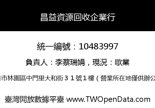 昌益資源回收企業行