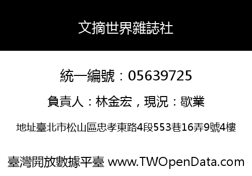 文摘世界雜誌社