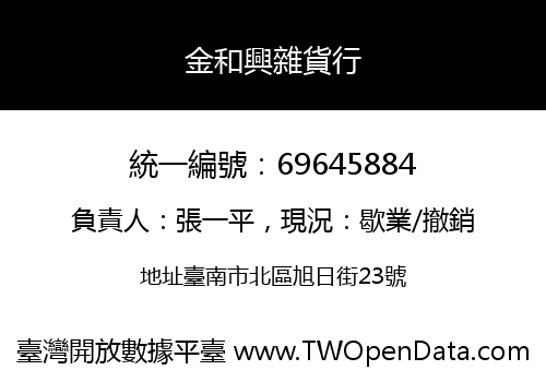 金和興雜貨行