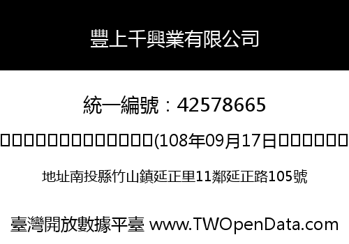 豐上千興業有限公司