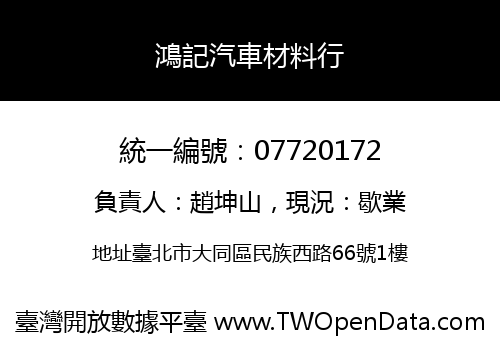 鴻記汽車材料行
