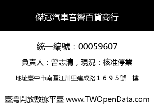 傑冠汽車音響百貨商行