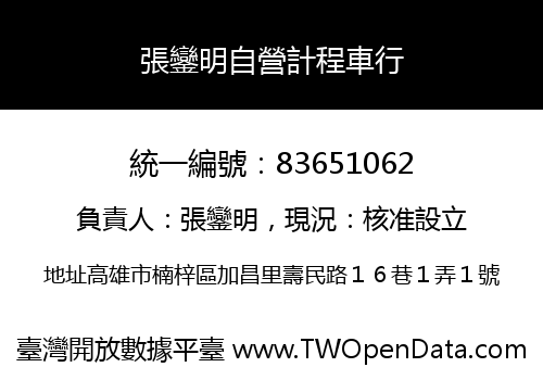 張鑾明自營計程車行
