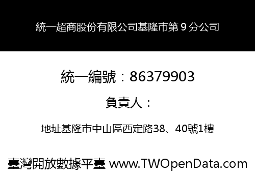 統一超商股份有限公司基隆巿第９分公司