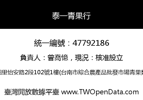 泰一青果行