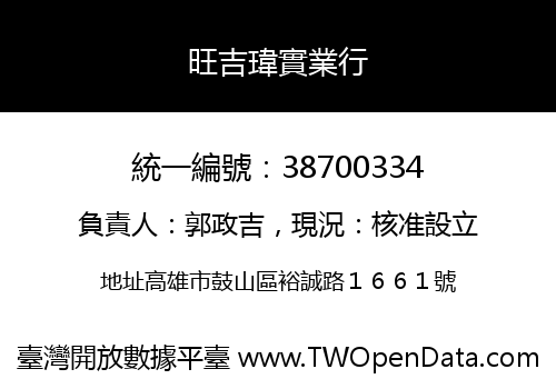 旺吉瑋實業行