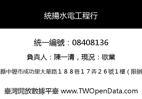統揚水電工程行