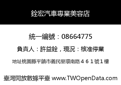銓宏汽車專業美容店