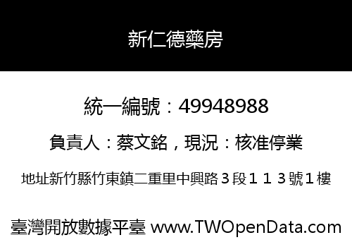 新仁德藥房